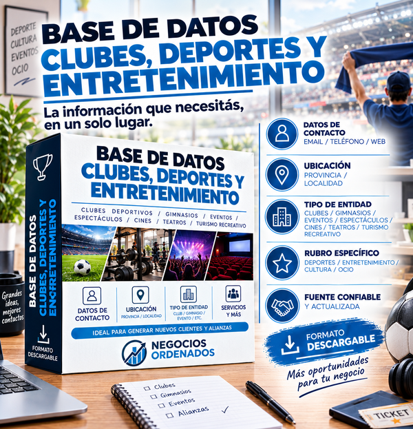 Base de Datos - Clubes, Deportes y Entretenimiento