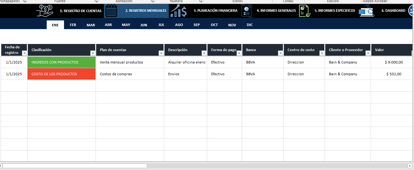 Sistema de Control Financiero en Excel (+ Complementos de regalo)