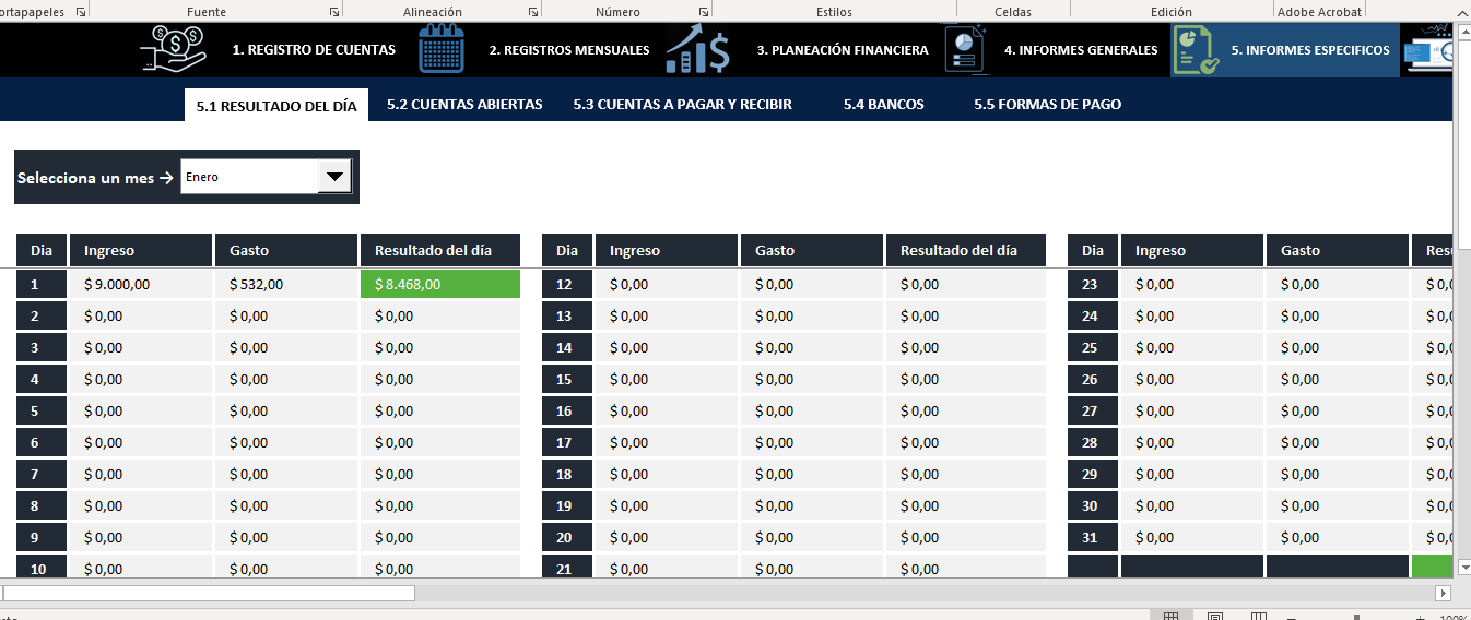 Sistema de Control Financiero en Excel (+ Complementos de regalo)