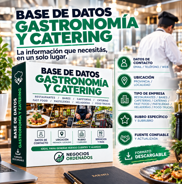 Base de Datos - Gastronomía y Catering