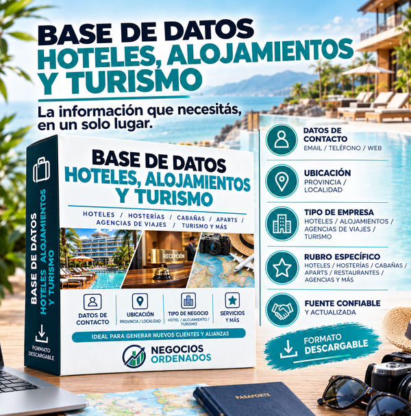 Base de Datos - Hoteles, Alojamientos y Turismo