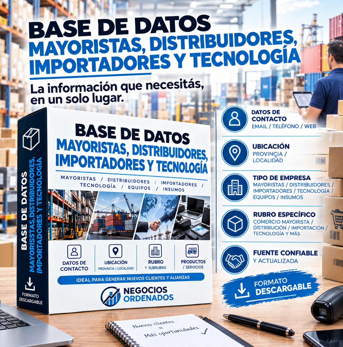 Base de Datos - Mayoristas, Distribuidores, Importadores y Tecnologia